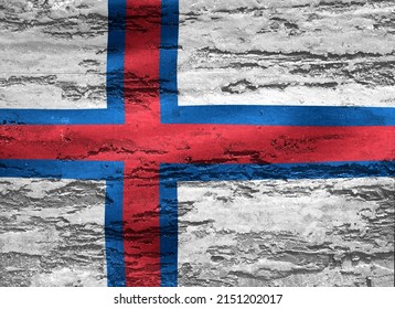 3D  Illustration Faroe Islands flag    realistic waving fabric flag
