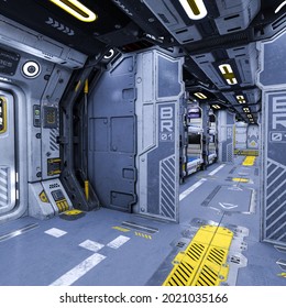 3dillustration Futuristic Barrack Science Fiction Scene Stock ...