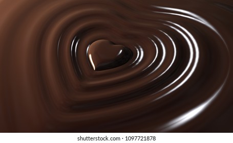 3D-Illustration Heart in chocolate - Powered by Shutterstock