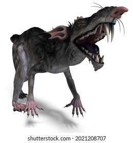 3dillustration Isolated Giant Monster Rat Creature Stock Illustration ...