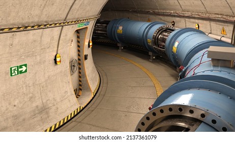 3D-illustration of a particle accelerator