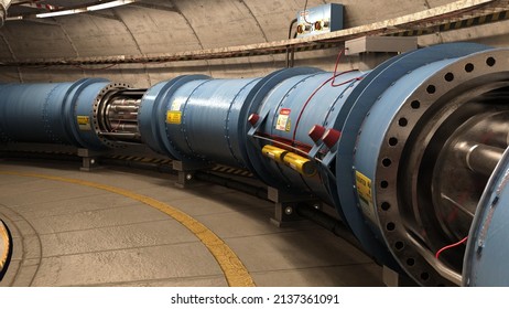 3D-illustration Of A Particle Accelerator