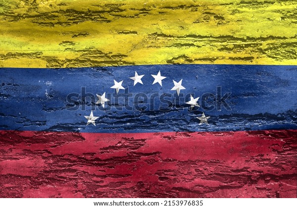 3D-Illustration of a Venezuela flag - realistic\
waving fabric\
flag.