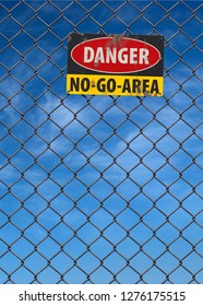 3D-illustration Warning Sign No Go Area