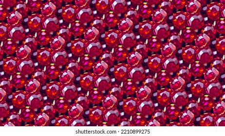 3D-image Of Sparkling Ruby Gems. Abstract 8k Wallpaper Background
