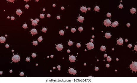 3D-rendering. Black Coronavirus. Coronavirus Background.