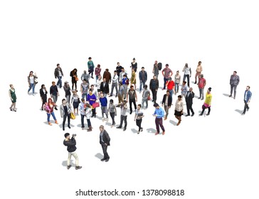 3D-rendering of a crowd of people congratulates a man who has achieved success in business.  - Powered by Shutterstock