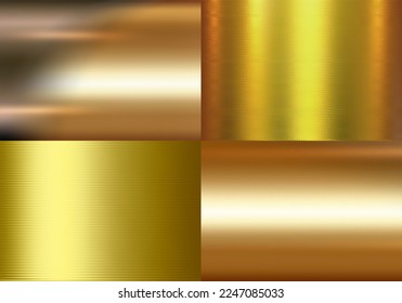 4 in 1 High Resolution Backgrounds in Gold  Rose  Beige  Silver  Golden Polished Metal  Steel Metallic Texture Sheet 