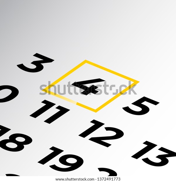 4 Day Calendar Illustration Isometric Calendar Stock Illustration
