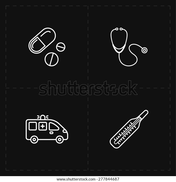 4 flat medicine
icons