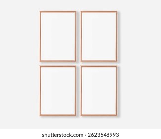 4 Rose Gold Frame Mockup_Digital Mockup_Gold Vertical Frame Mockup_ Picture Frame Mockup_Psd JPG Mockups_Simple Clean Minimalist Art Display