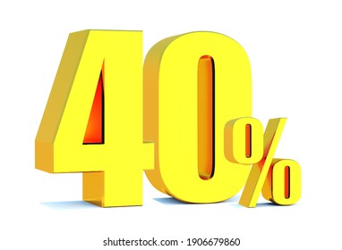 40 Percent off 3d Sign on White Background, Special Offer 40% Discount Tag, Sale Up to 40 Percent Off,big offer, Sale, Special Offer Label, Sticker, Tag, Banner, Advertising, offer Icon