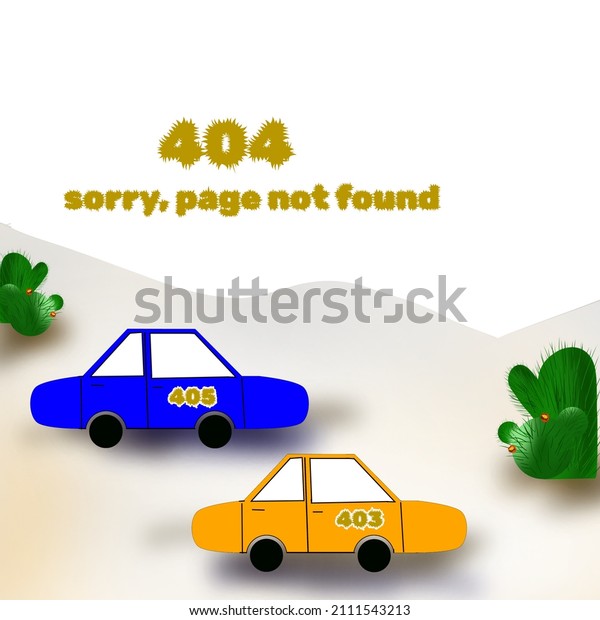 404 eror page\
not found with car\
illustration