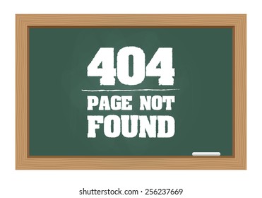 404 Error Message On Chalkboard Vector Stock Illustration 256237669 ...