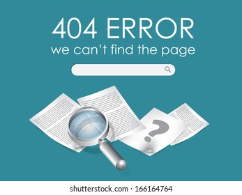 404 Page Not Found Vector