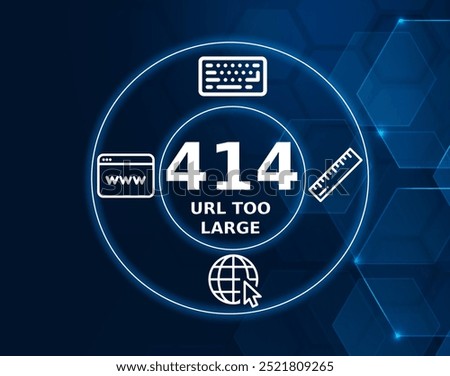414 url too large concept. The URI requested by the client is longer than the server is willing to interpret.