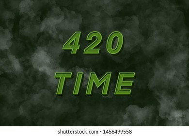 420 weed illustration background concept - Shutterstock ID 1456499558