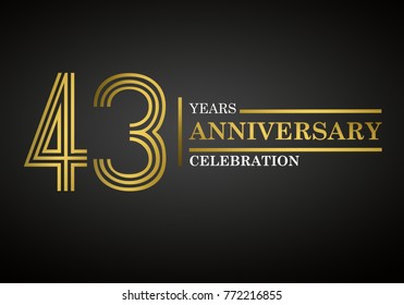 130th Anniversary Logotype Ribbon Golden Anniversary Stock Vector ...