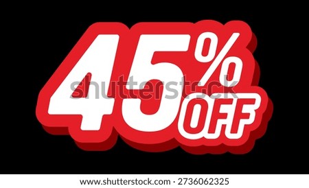 45% off texture with red and black combination 