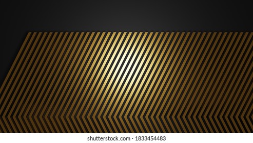 4k 3d Rendering Abstract Black And Gold Background. Graphic Design Element. Elegant Decoration