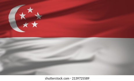 4k Animation Waving Flag Singapore Stock Illustration 2139725589 ...