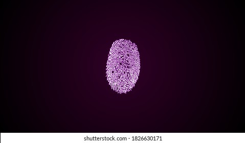 4k Fingerprint Neon Effect Desktop Wallpaper