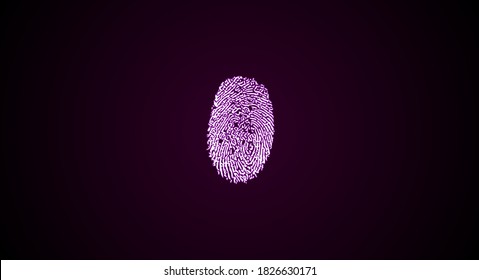 4k Fingerprint Neon Effect Desktop Wallpaper Stock Illustration ...