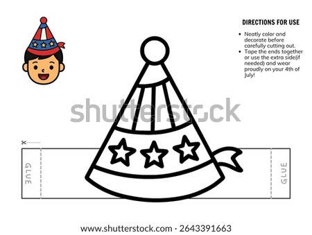4th of July Craft activities  Statue of Liberty Crown and Torch