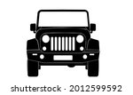 4X4 offroad jeep front view illustration with windshield