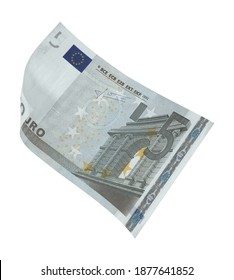 5 Euro Bill 3D Illustration On White Background