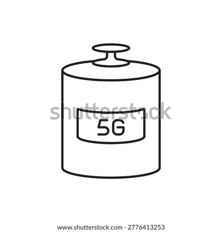 5 gram white back ground icon. 5 gram line  icon. 5 gram outline icon. 5 gram vector icon.
