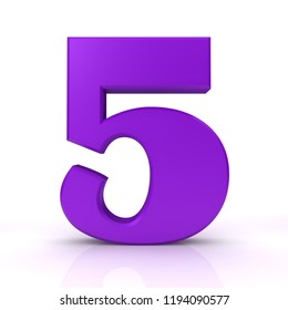 5 Number Five Purple 3d Rendering Stock Illustration 1194090577 ...