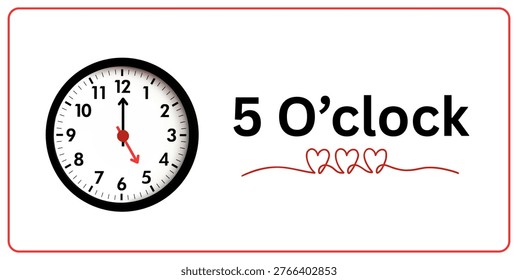 5 oclock time clock show