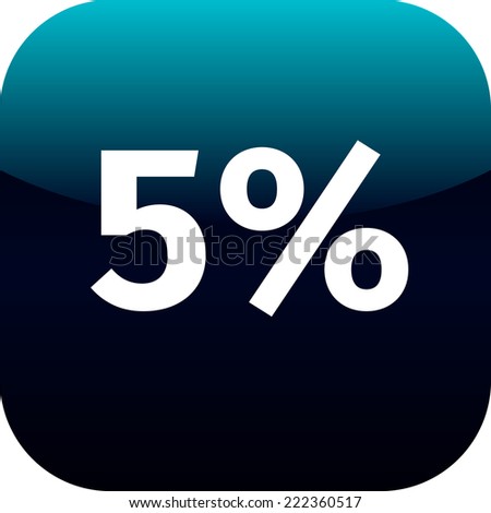 5 percent blue white icon phone stock illustration 222360517