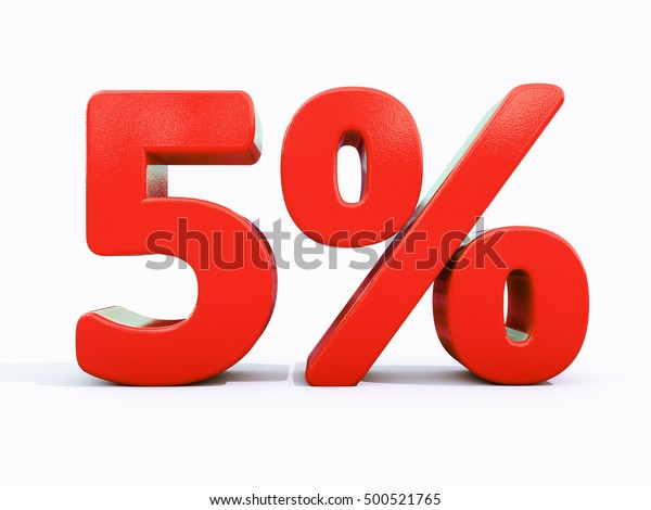 5 Percent Discount 3d Sign On Stock Illustration 500521765