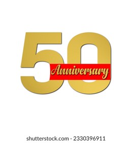 50 Anniversary, 50 Anniversary Sign isolated on white background,50th birthday Celebration Sign. - Powered by Shutterstock