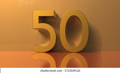 50 Golden Numbers Yellow Volume Gold Stock Illustration 1713539110 ...