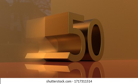 50 Golden Numbers, Yellow Volume Gold, Party, Birthday, Celebrate Anniversary and Wedding Text, Gold Font, Realistic Design Elements, Festive Fifty 3d rendering - Powered by Shutterstock