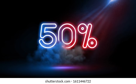 50 Off Design Sale Campaign Empty Stock Illustration 1611446722