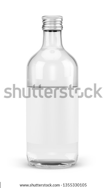 Download 500 Ml Bottle Mockup Blank White Stock Illustration 1355330105