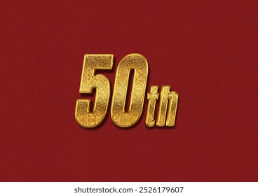 50th anniversary celebration Sparkling gold on a red background for celebration, anniversary, birthday or luxury themed designs that require a touch of elegance and sparkle. - Powered by Shutterstock