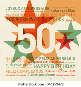 Happy 50th Birthday Banner Images Stock Photos Vectors Shutterstock