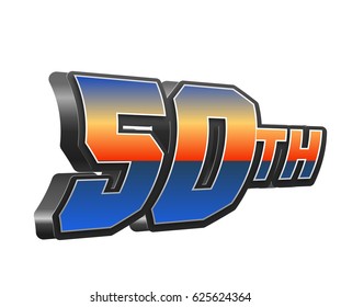 50th celebration event number for poster or invitation - Powered by Shutterstock