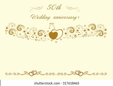 50th Wedding Anniversary Invitation