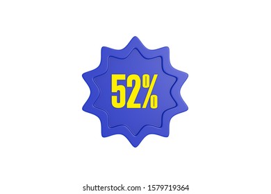 52 Percent Yellow Color Blue Star Stock Illustration 1579719364 ...