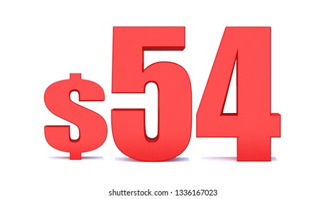 54 Dollar 54 Word On White Stock Illustration 1336167023 | Shutterstock