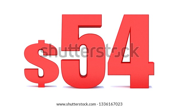 54 Dollar 54 Word On White Stock Illustration 1336167023 | Shutterstock