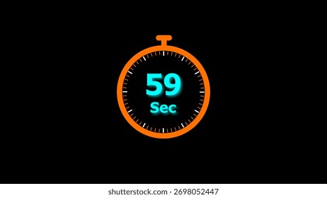 59 Second timer clock icon illustration. and creating a stunning illustration.4k illustration.