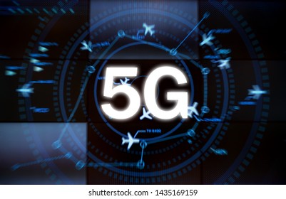 5g Network Internet Have Simulation Screen Stock Illustration 1435169159