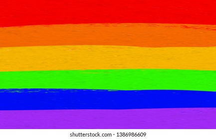 Wood Texture Background Colorful Rainbow Flag Stock Illustration 1483502513